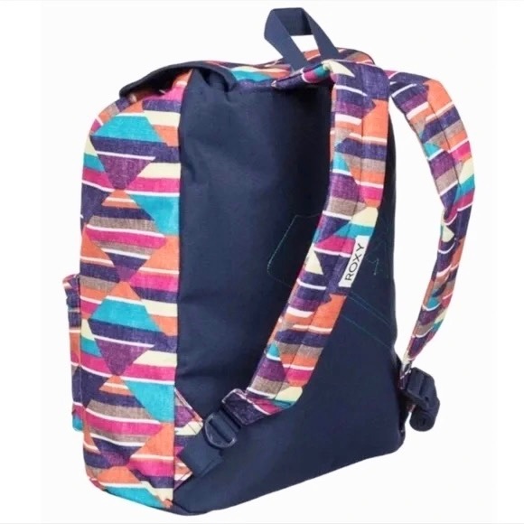 Roxy Multicolor Abstract Large Bookbag Backpack - Picture 3 of 14
